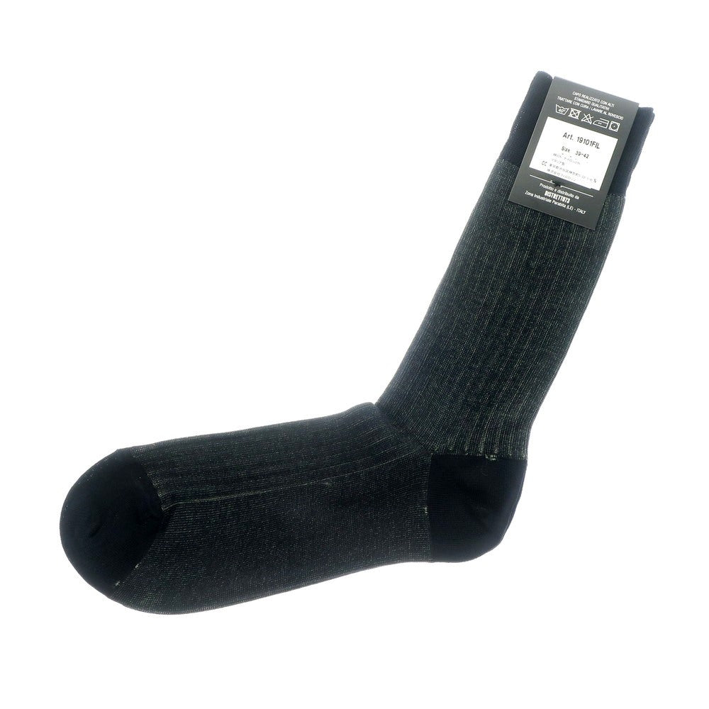 [New] ADRIAN Ribbed Socks Dark Navy x Light Green [39-42] [Condition Rank N] [Men&