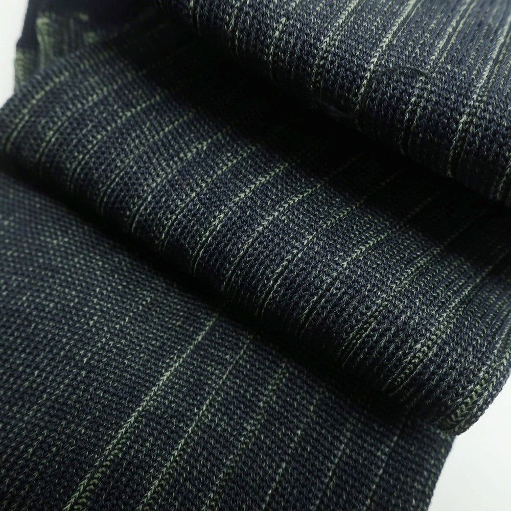 [New] ADRIAN Ribbed Socks Dark Navy x Light Green [39-42] [Condition Rank N] [Men&