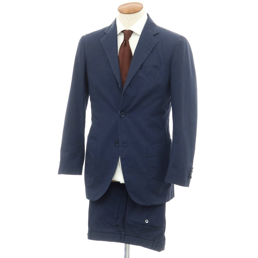 [Used] Franco Prinzivalli Cotton Set-up 3-Button Suit
 Navy [46] [Condition Rank C] [Men&