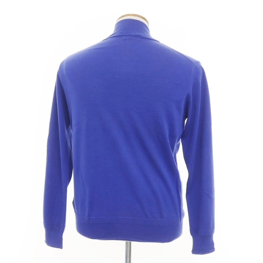 [Used] Barneys New York BARNEYS NEWYORK High gauge cotton zip-up cardigan Purple blue [46] [Condition rank C] [Men&