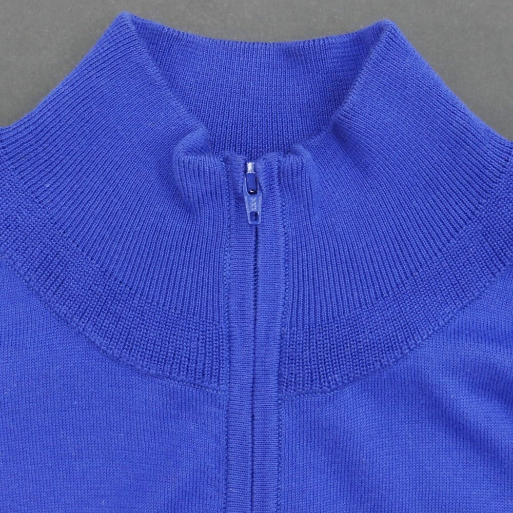 [Used] Barneys New York BARNEYS NEWYORK High gauge cotton zip-up cardigan Purple blue [46] [Condition rank C] [Men&