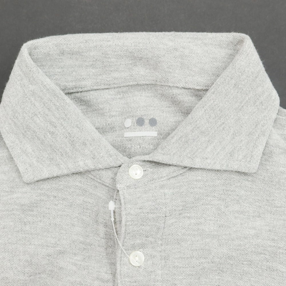 [Used] Three Dots Pique Cotton Short Sleeve Polo Shirt Grey [S] [Condition Rank C] [Men&