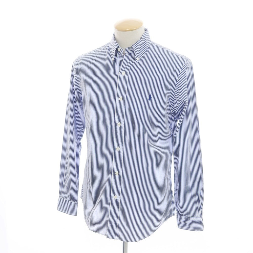 [Used] Ralph Lauren Striped Button-down Shirt White x Dark Blue [S] [Condition Rank B] ​​[Men&