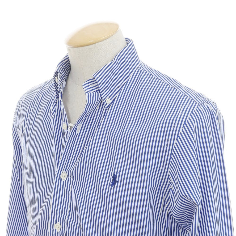 [Used] Ralph Lauren Striped Button-down Shirt White x Dark Blue [S] [Condition Rank B] ​​[Men&