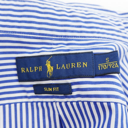 [Used] Ralph Lauren Striped Button-down Shirt White x Dark Blue [S] [Condition Rank B] ​​[Men&