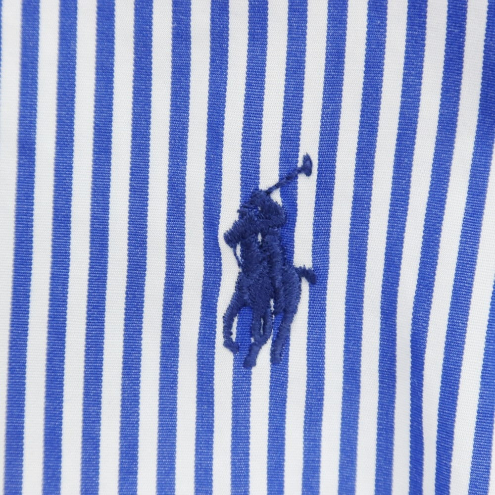 [Used] Ralph Lauren Striped Button-down Shirt White x Dark Blue [S] [Condition Rank B] ​​[Men&