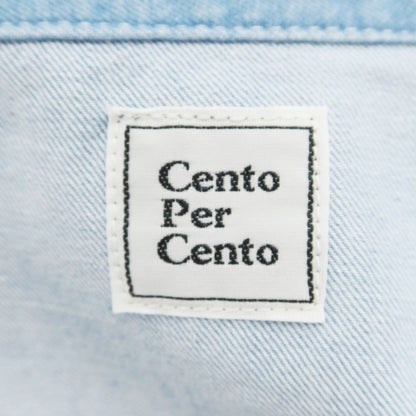 [Used] Cento Per Cento Chambray Cotton Casual Shirt Light Blue [M] [Condition Rank C] [Men&