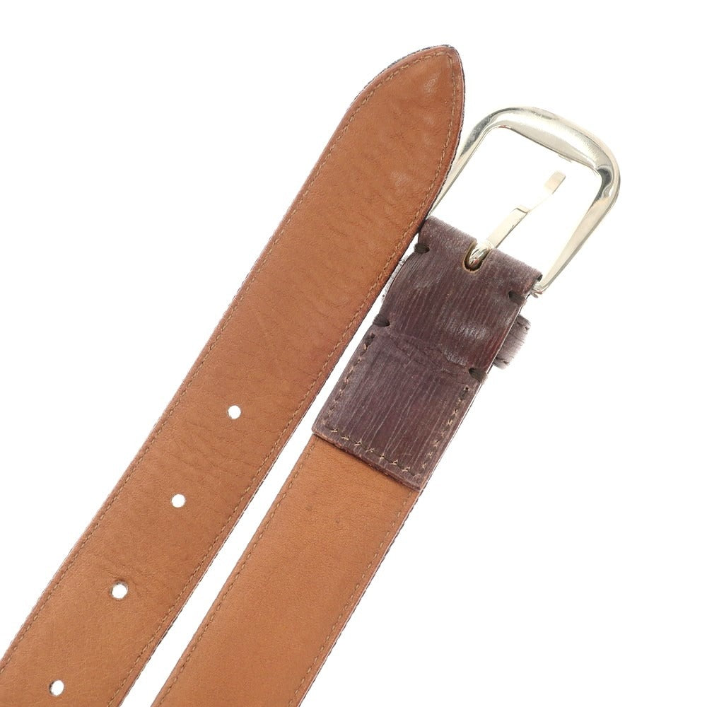 [Used] Andrea Greco × BEYES denim belt, navy x dark brown [85] [Condition rank B] [Men&