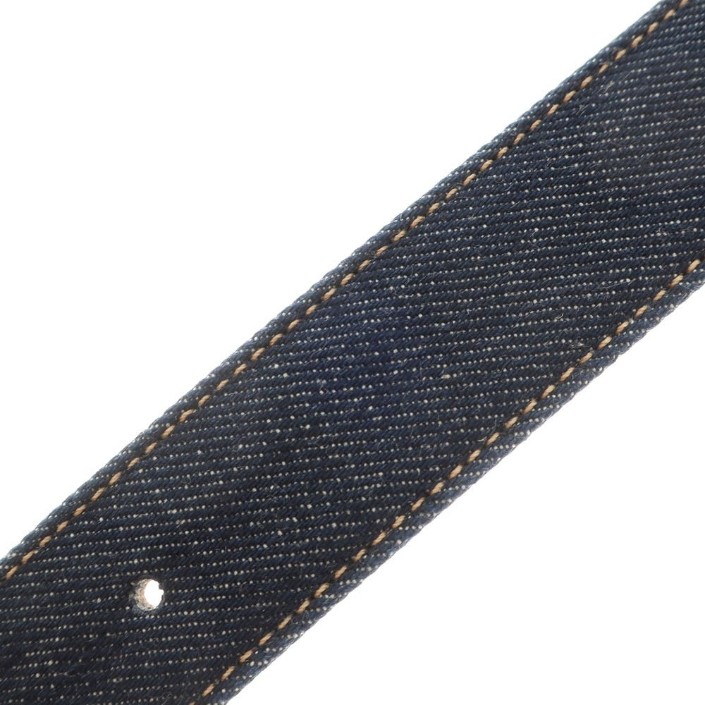 [Used] Andrea Greco × BEYES denim belt, navy x dark brown [85] [Condition rank B] [Men&