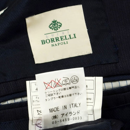 [Used] Luigi Borrelli Silk wool set-up 3 button suit
 Navy [44] [Condition Rank C] [Men&