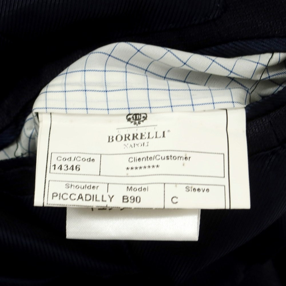 [Used] Luigi Borrelli Silk wool set-up 3 button suit
 Navy [44] [Condition Rank C] [Men&