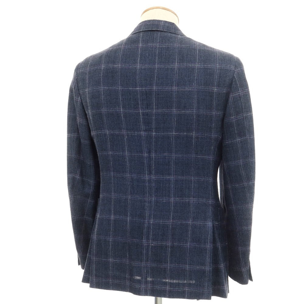 [Used] Custom Tailor BEAMS Silk Linen Tailored Jacket Light Navy x Pink [No description] [Condition Rank C] [Men&