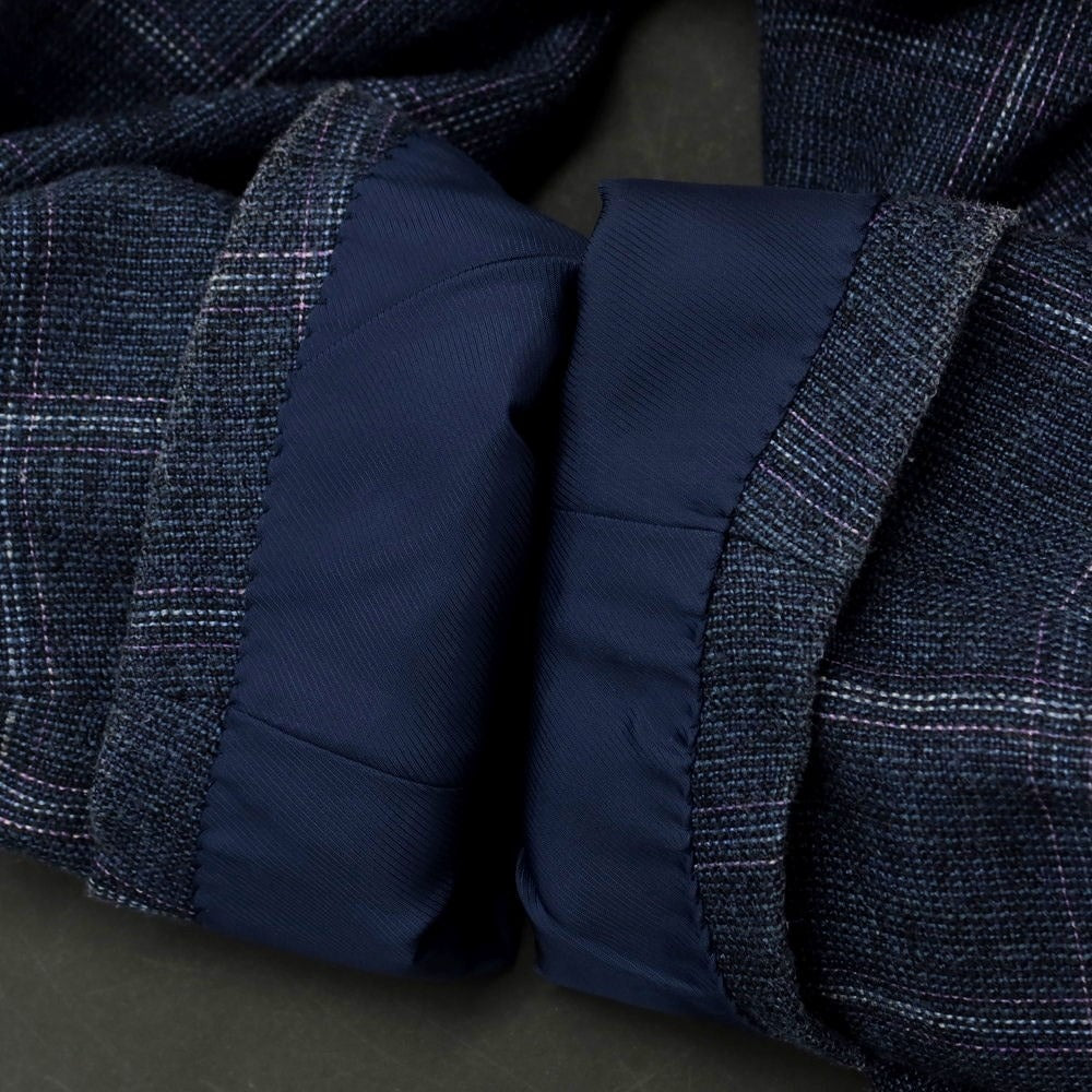 [Used] Custom Tailor BEAMS Silk Linen Tailored Jacket Light Navy x Pink [No description] [Condition Rank C] [Men&