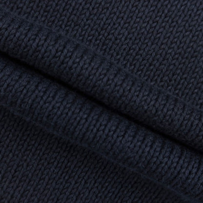 [Used] CRUCIANI mid-gauge cotton V-neck knit, navy [46] [Condition: D] [Men&