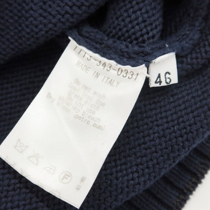 [Used] CRUCIANI mid-gauge cotton V-neck knit, navy [46] [Condition: D] [Men&