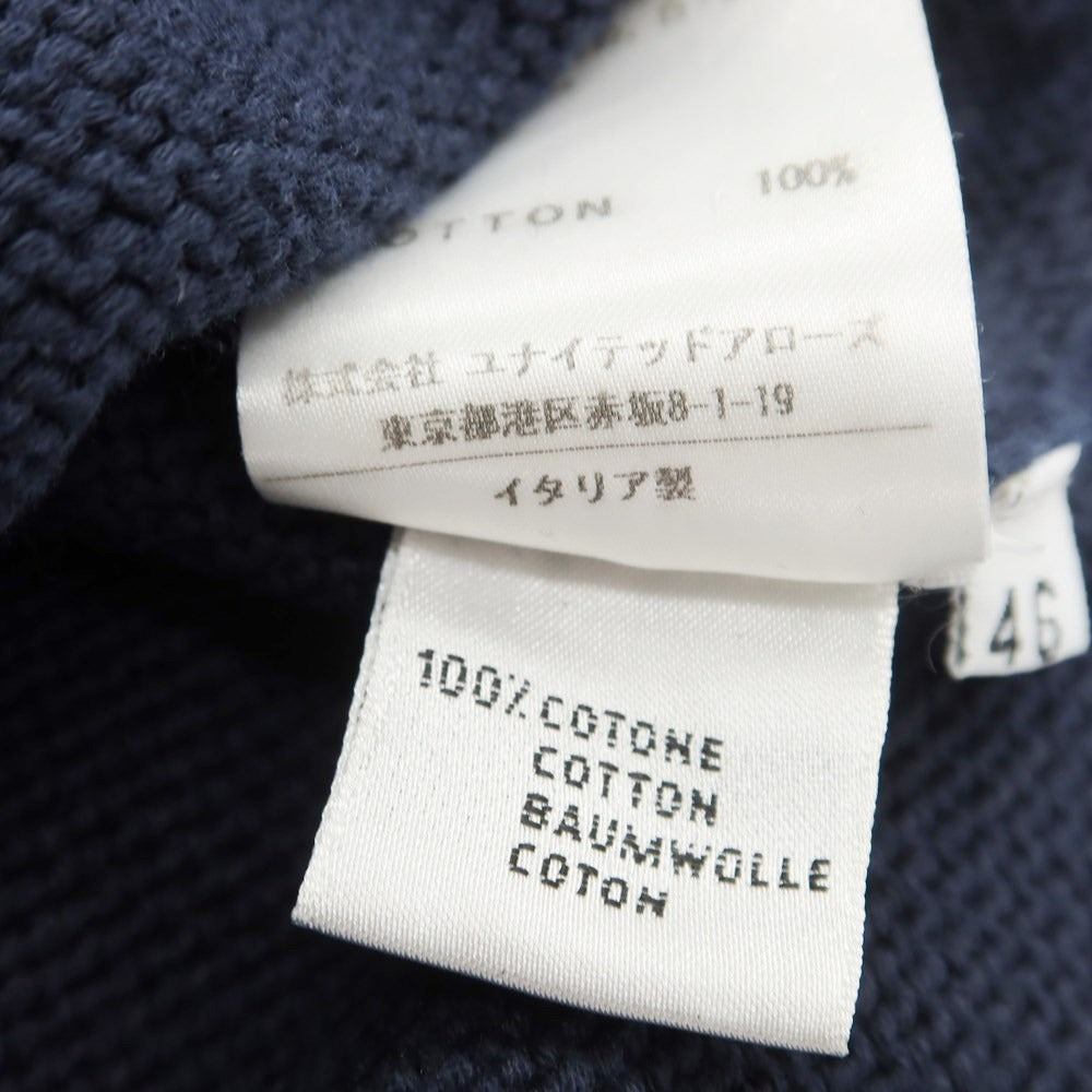 [Used] CRUCIANI mid-gauge cotton V-neck knit, navy [46] [Condition: D] [Men&