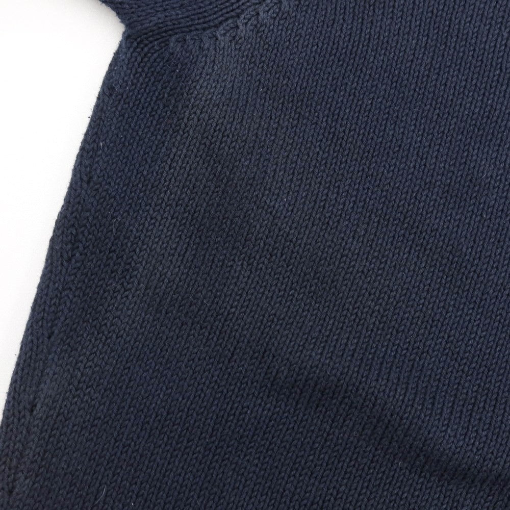 [Used] CRUCIANI mid-gauge cotton V-neck knit, navy [46] [Condition: D] [Men&