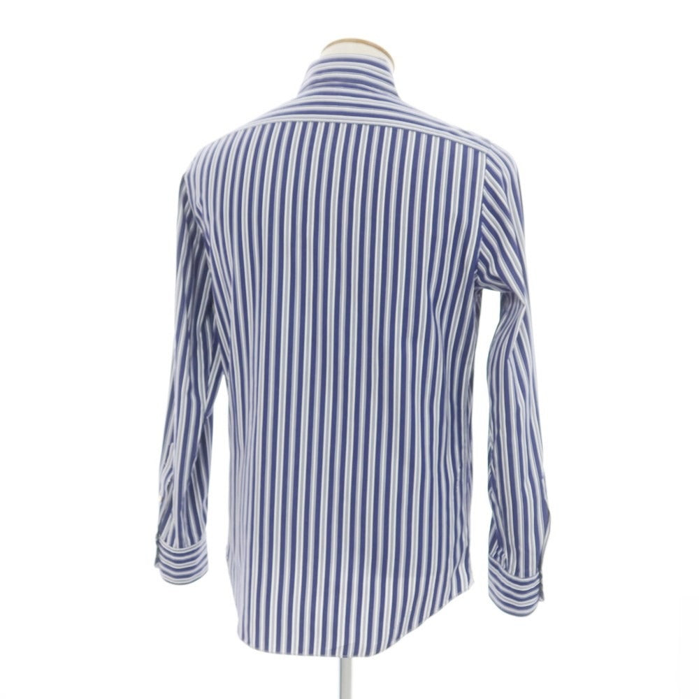 [Used] Finamore Striped Dress Shirt Navy x White [M] [Condition Rank C] [Men&