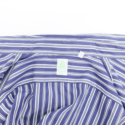 [Used] Finamore Striped Dress Shirt Navy x White [M] [Condition Rank C] [Men&