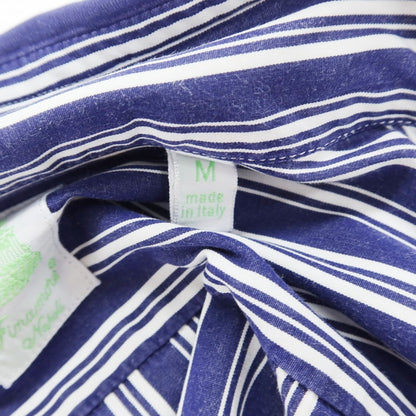 [Used] Finamore Striped Dress Shirt Navy x White [M] [Condition Rank C] [Men&