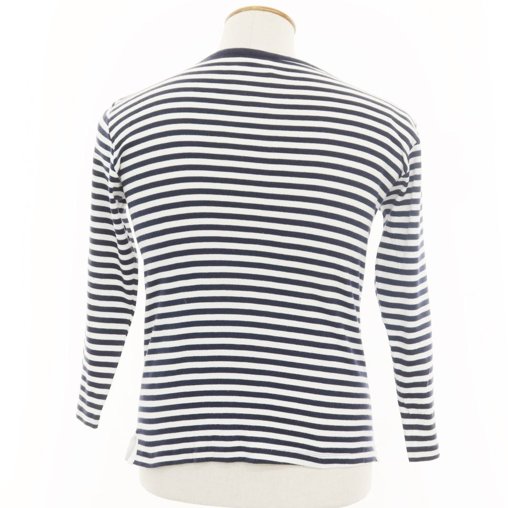 [Used] Letroyes Boat Neck Striped Long Sleeve T-Shirt Navy x White [M] [Condition Rank C] [Men&