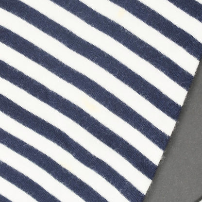 [Used] Letroyes Boat Neck Striped Long Sleeve T-Shirt Navy x White [M] [Condition Rank C] [Men&