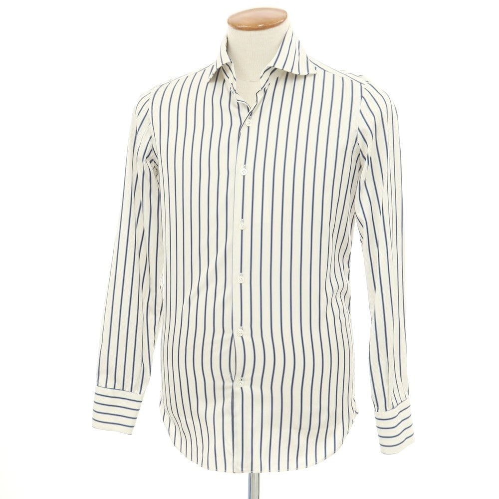 [Used] Maria Santangelo Cotton Lyocell Dress Shirt Off-white x Blue x Black [Size 39] [WHT] [S/S/A/W] [Condition Rank B] ​​[Men&