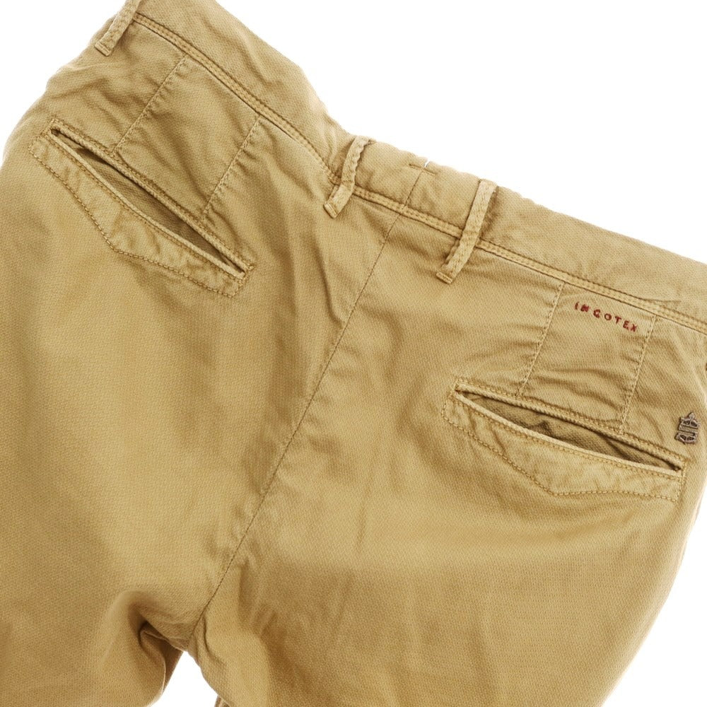 [Used] INCOTEX stretch cotton slacks, beige [31] [Condition rank B] ​​[Men&