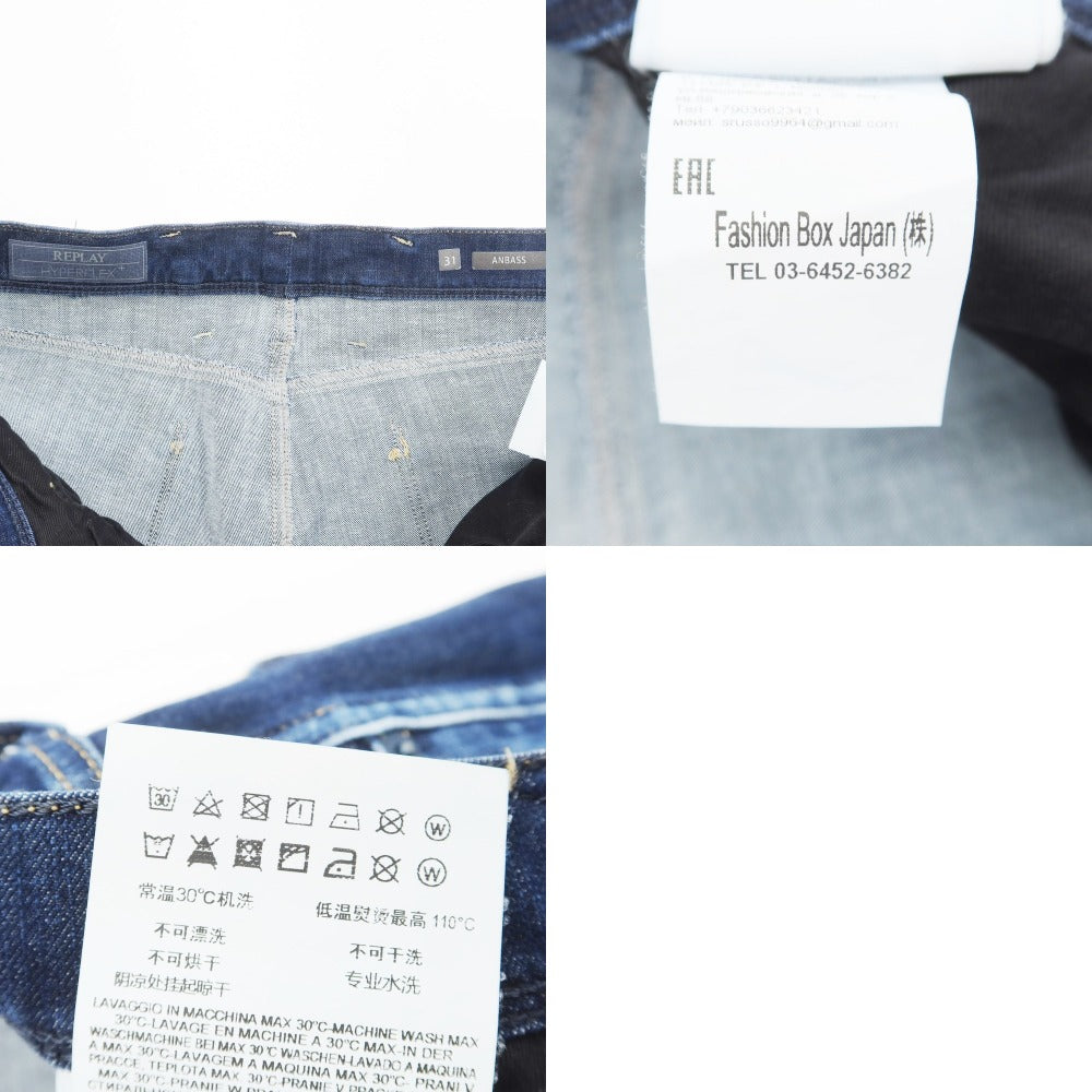 [Used] REPLAY Stretch Denim Pants Jeans Navy [31] [Condition Rank B] ​​[Men&