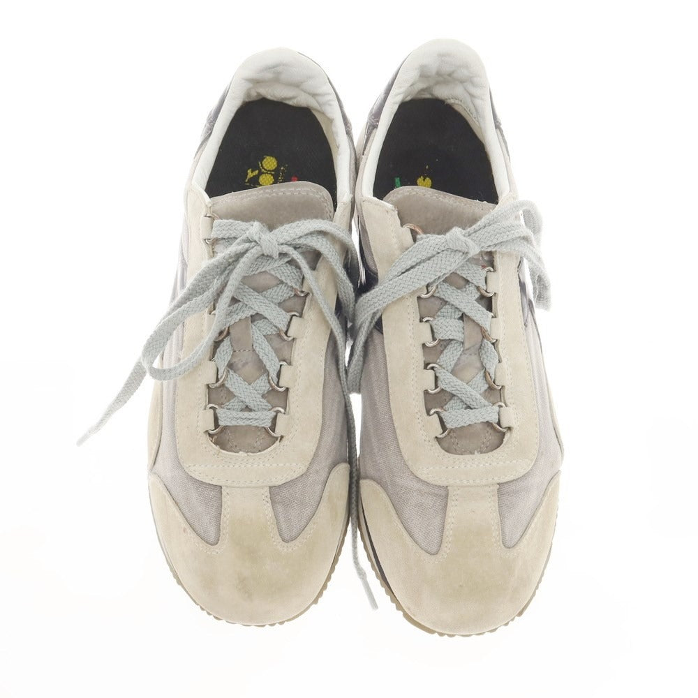 【中古】ディアドラ Diadora HERITAGE EQUIPE スニーカー グレーxべージュ【 27cm位（表記なし） 】【 状態ランクC 】【 メンズ 】