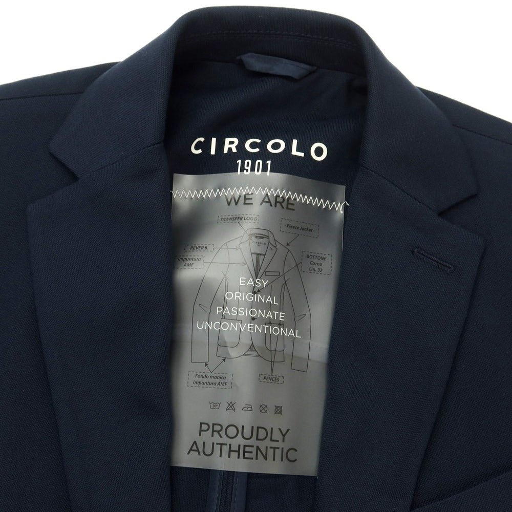 [Used] [Unused] CIRCOLO 1901 Polyester Cotton Jersey Jacket Dark Navy [48] [Condition Rank S] [Men&
