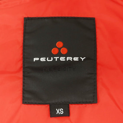 【中古】ピューテリー PEUTEREY ナイロン フーデッド ダウンジャケット レッド【 XS 】【 状態ランクC 】【 メンズ 】