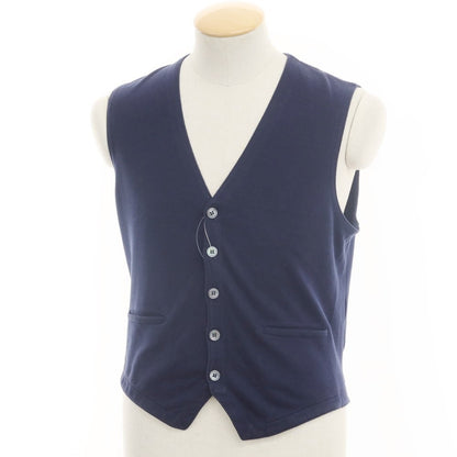 [Used] GRAN SASSO High Gauge Cotton Gilet Knit Vest Navy [44] [Condition Rank C] [Men&
