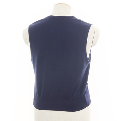 [Used] GRAN SASSO High Gauge Cotton Gilet Knit Vest Navy [44] [Condition Rank C] [Men&