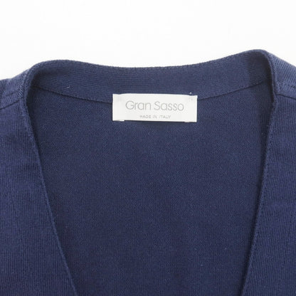 [Used] GRAN SASSO High Gauge Cotton Gilet Knit Vest Navy [44] [Condition Rank C] [Men&