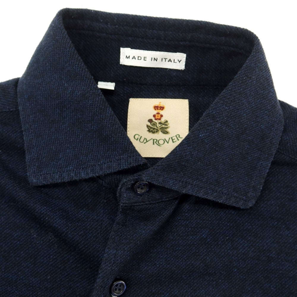 [Used] GUY ROVER Cotton Pique Wide Collar Casual Shirt Navy [Size S] [NVY] [S/S/A/W] [Condition Rank C] [Men&