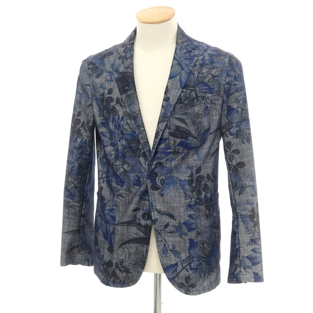 [Used] Giannetto Cotton Polyester Flower Pattern Jacket Navy [44] [Condition Rank B] ​​[Men&