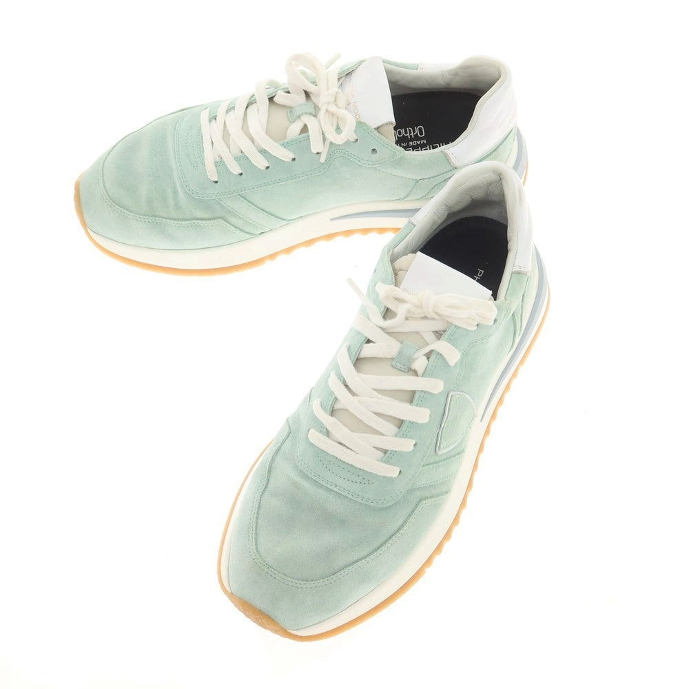 [Used] PHILIPPE MODEL Suede Sneakers Mint Blue [40] [Condition Rank C] [Men&