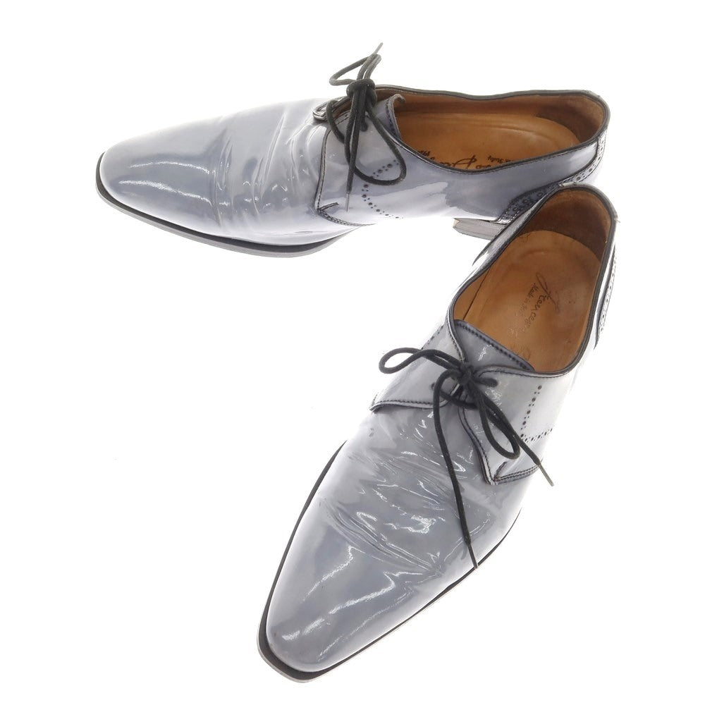 [Used] FRANCESCO BENIGNO Patent leather dress shoes, grey [6] [Condition rank D] [Men&