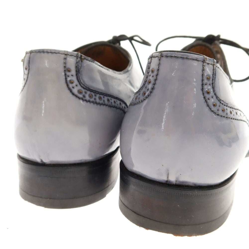 [Used] FRANCESCO BENIGNO Patent leather dress shoes, grey [6] [Condition rank D] [Men&