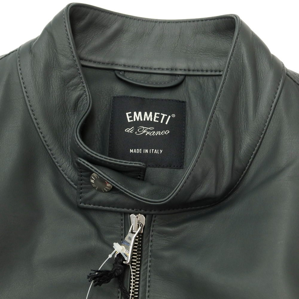 [Used] EMMETI JURI Calfskin Riders Jacket Dark Grey [Size 46] [GRY] [S/S/A/W] [Condition Rank B] ​​[Men&