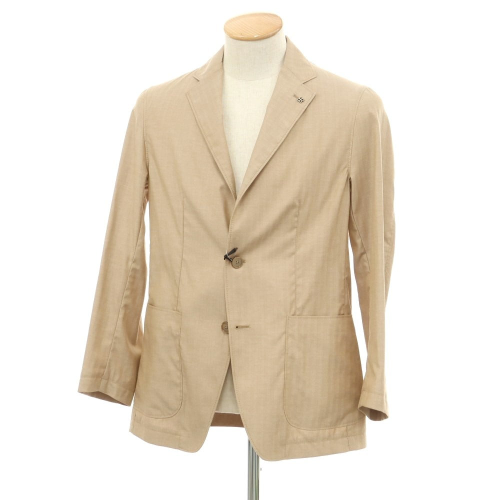 [Used] TAGLIATORE Cotton Silk Unconstructed Jacket Beige [44] [Condition Rank A] [Men&