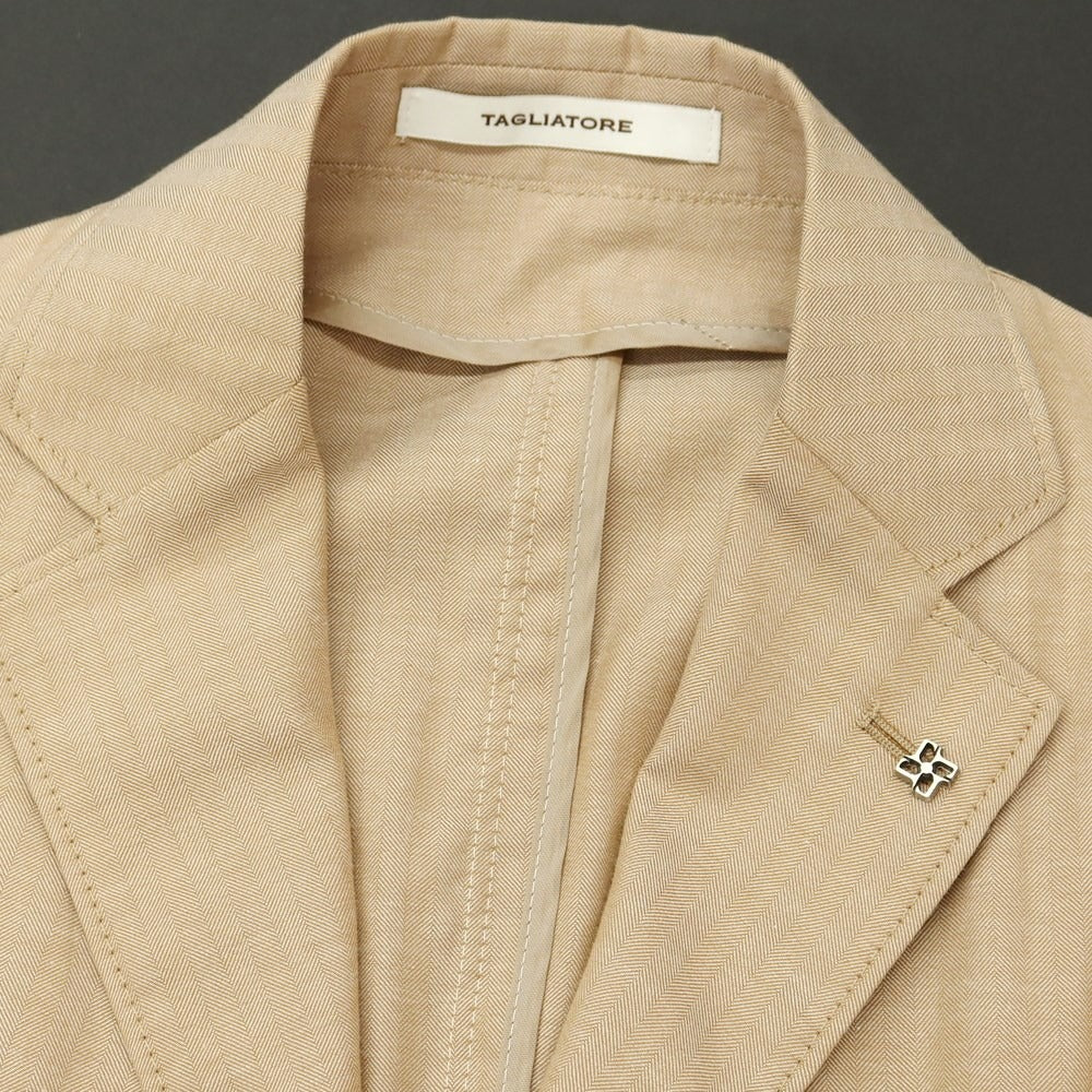 [Used] TAGLIATORE Cotton Silk Unconstructed Jacket Beige [44] [Condition Rank A] [Men&