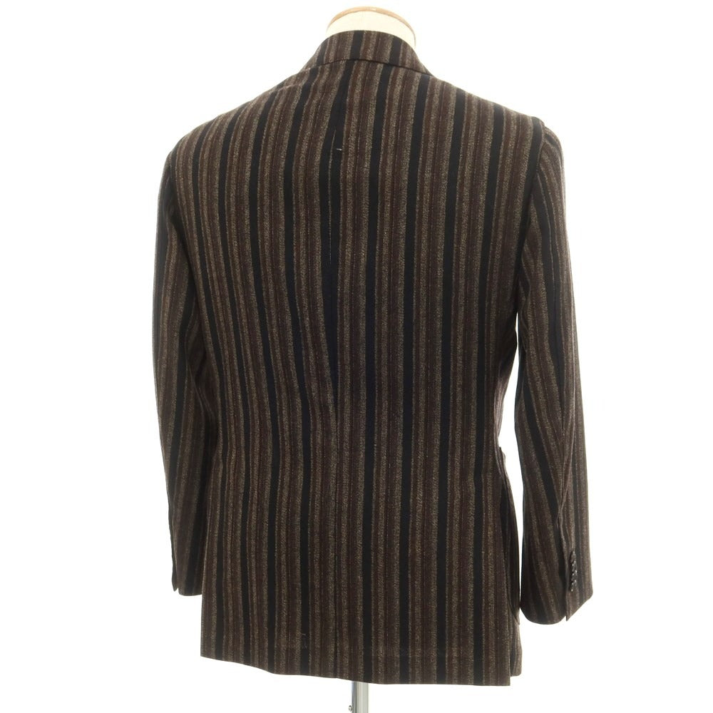 [Used] [Unused] TITO ALLEGRETTO Stretch Wool Striped Jacket Brown x Black [44] [Condition Rank S] [Men&