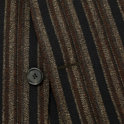 [Used] [Unused] TITO ALLEGRETTO Stretch Wool Striped Jacket Brown x Black [44] [Condition Rank S] [Men&