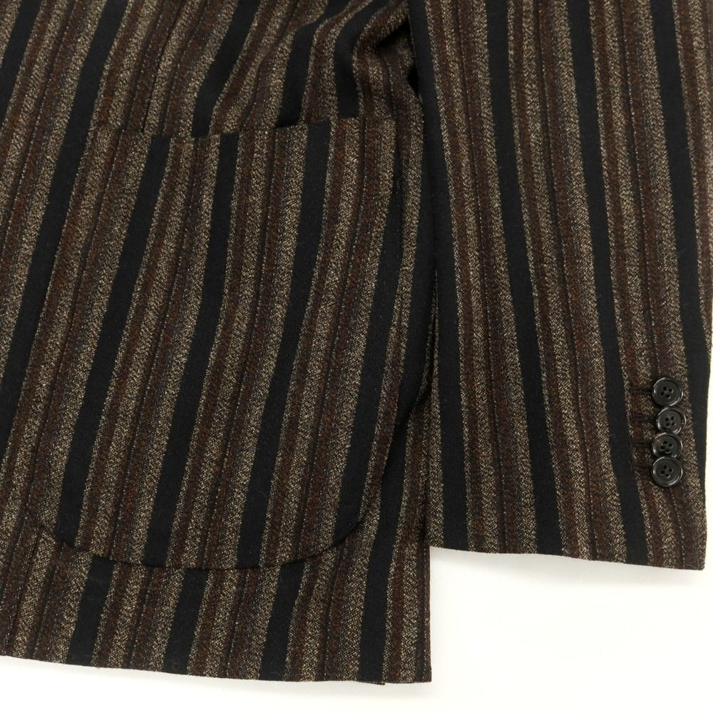 [Used] [Unused] TITO ALLEGRETTO Stretch Wool Striped Jacket Brown x Black [44] [Condition Rank S] [Men&