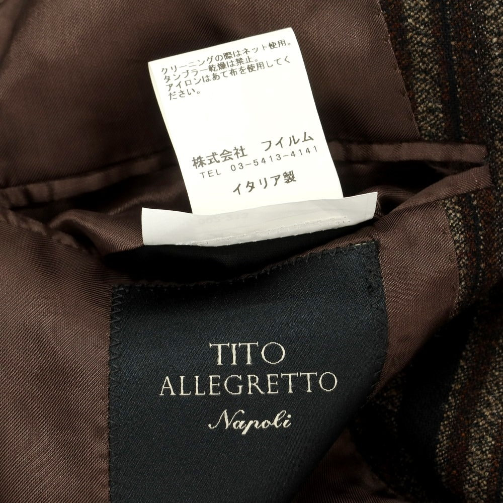 【中古】【未使用】ティト アレグレット TITO ALLEGRETTO ストレッチウール ストライプ ジャケット ブラウンxブラック【 44 】【 状態ランクS 】【 メンズ 】
[APD]