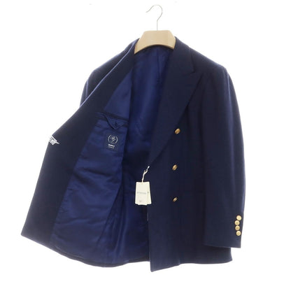 【中古】ビームスエフ BEAMS F カシミヤ ダブル6つボタン カジュアルジャケット ネイビー【サイズ42 8R】【NVY】【A/W】【状態ランクA】【メンズ】【758993】