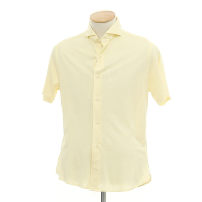 [Used] [Unused] GUY ROVER Cotton Nylon Horizontal Collar Short Sleeve Shirt Light Yellow [Size S] [YEL] [S/S] [Condition Rank S] [Men&