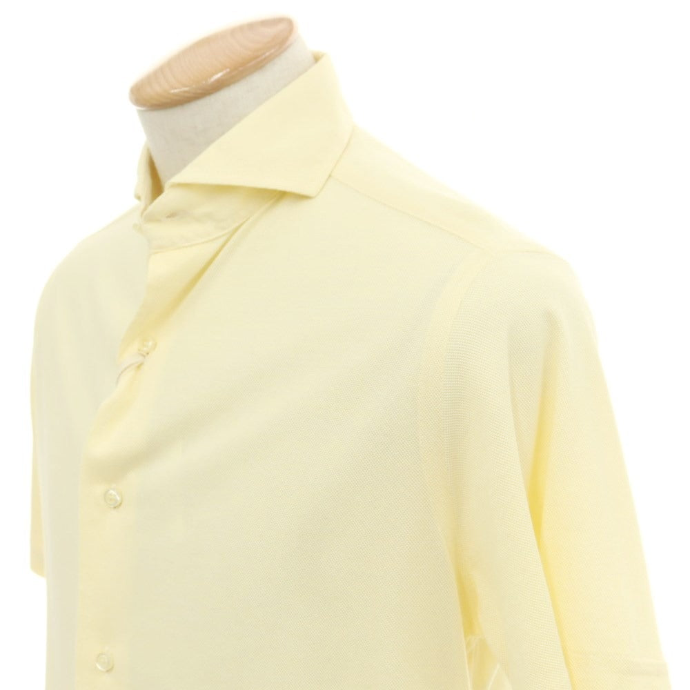 [Used] [Unused] GUY ROVER Cotton Nylon Horizontal Collar Short Sleeve Shirt Light Yellow [Size S] [YEL] [S/S] [Condition Rank S] [Men&